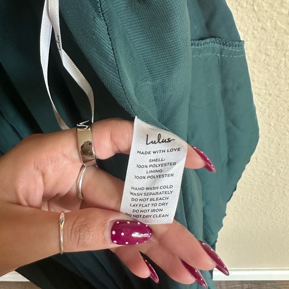 Lulu's Emerald Green Ruffle Cold-Shoulder Maxi Dress - Picture 14 of 15